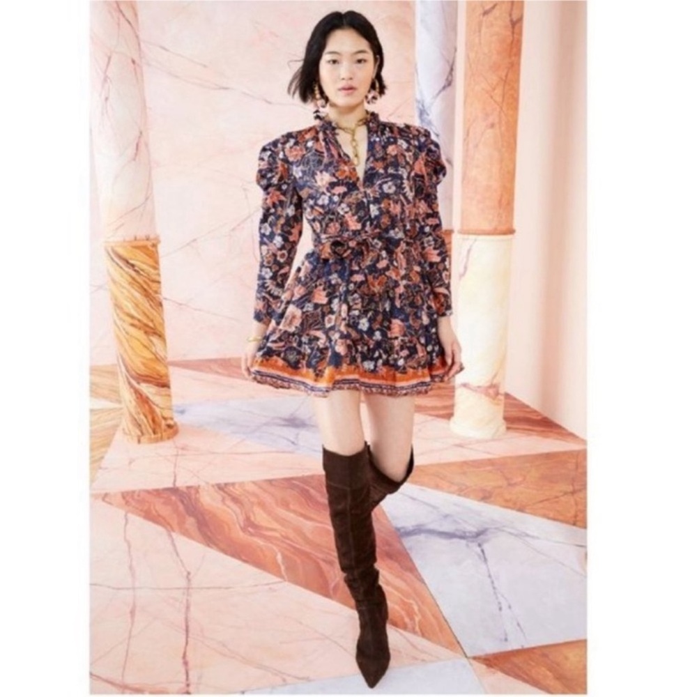ULLA JOHNSON Naima belted mini dress Sz 10